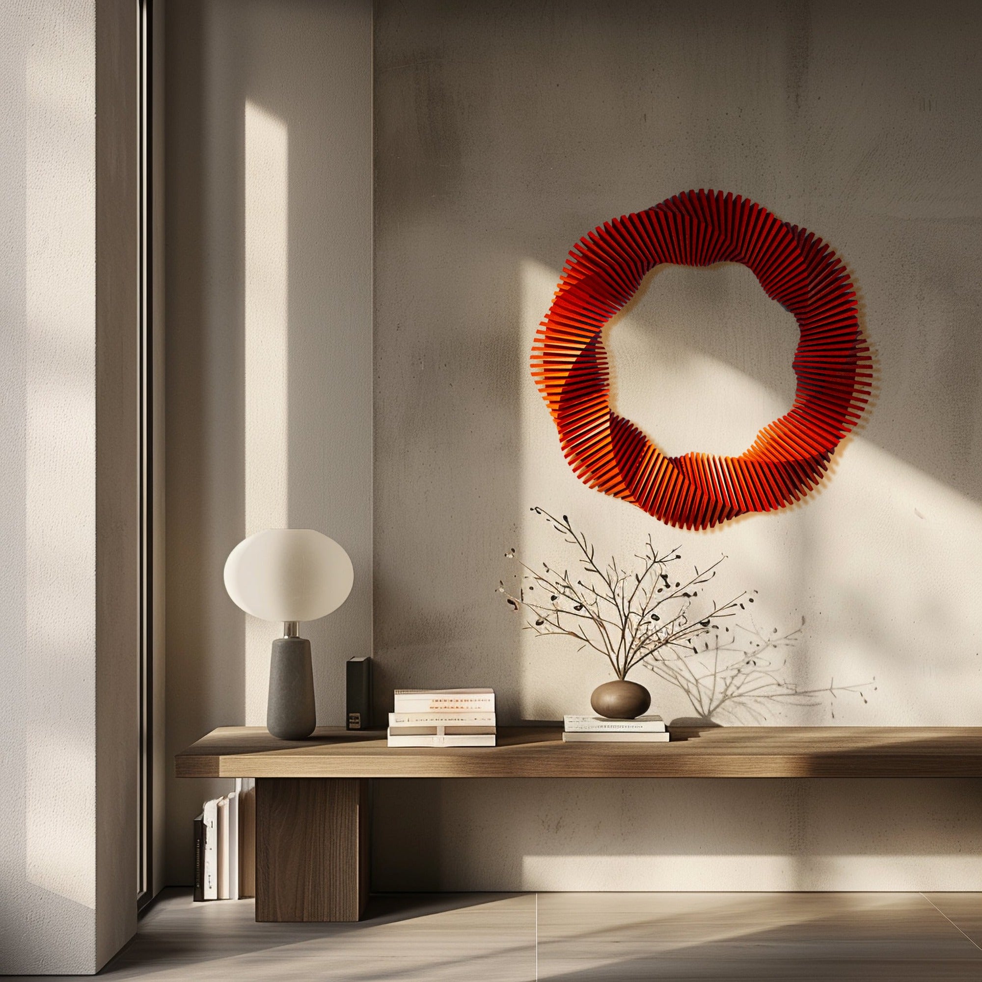 Arboreal Rings 3D Parametric Wall Art, Geometric Frame  Wall Paneling.